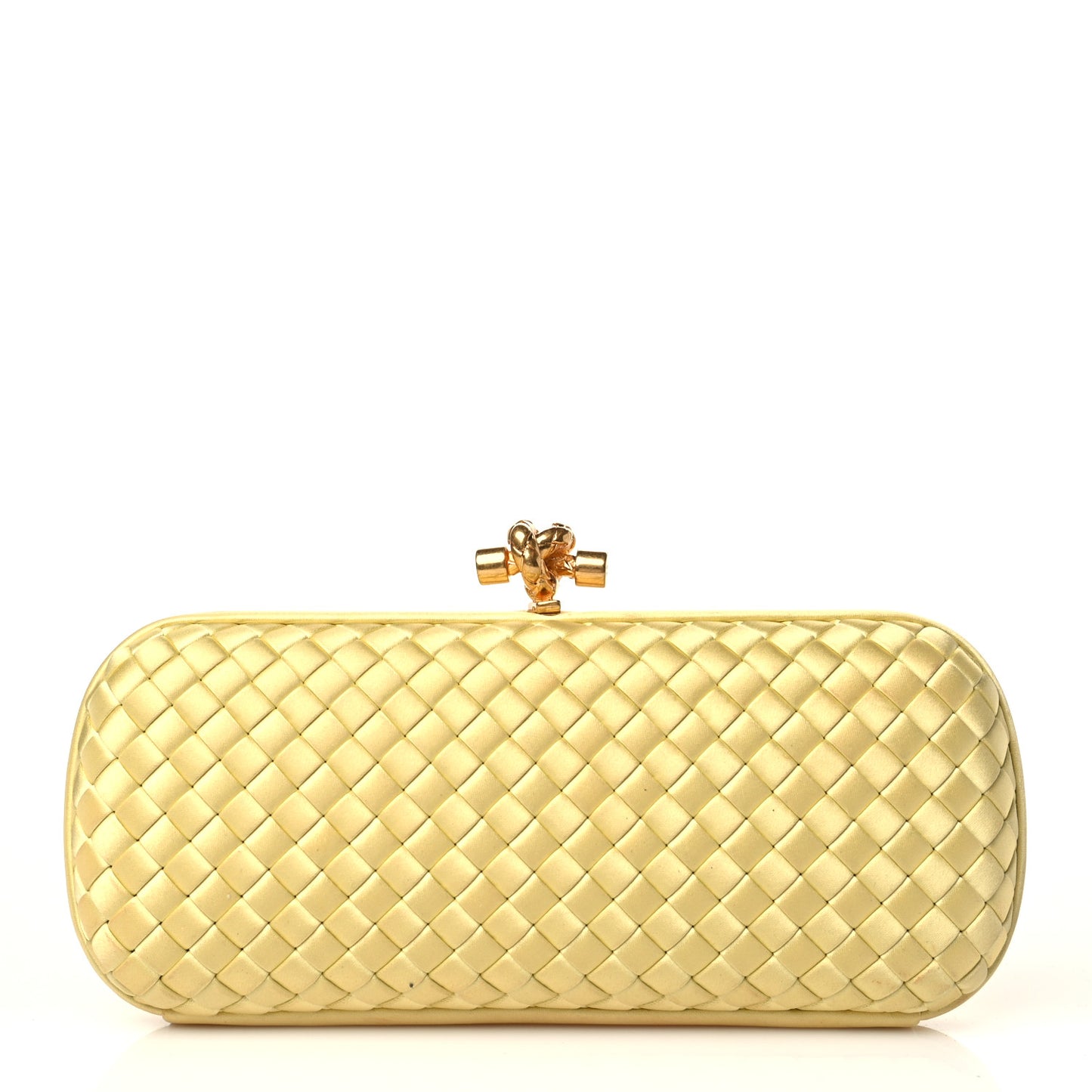 Satin Intreccio Impero Stretch Knot Clutch Duchesse