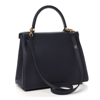 Hermes Togo Kelly Retourne 28 Bleu Nuit 3 of 12