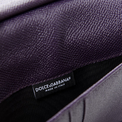 Dolce & Gabbana Iguana Calfskin Crystal Embellished Mini Von Bag Purple 7 of 7