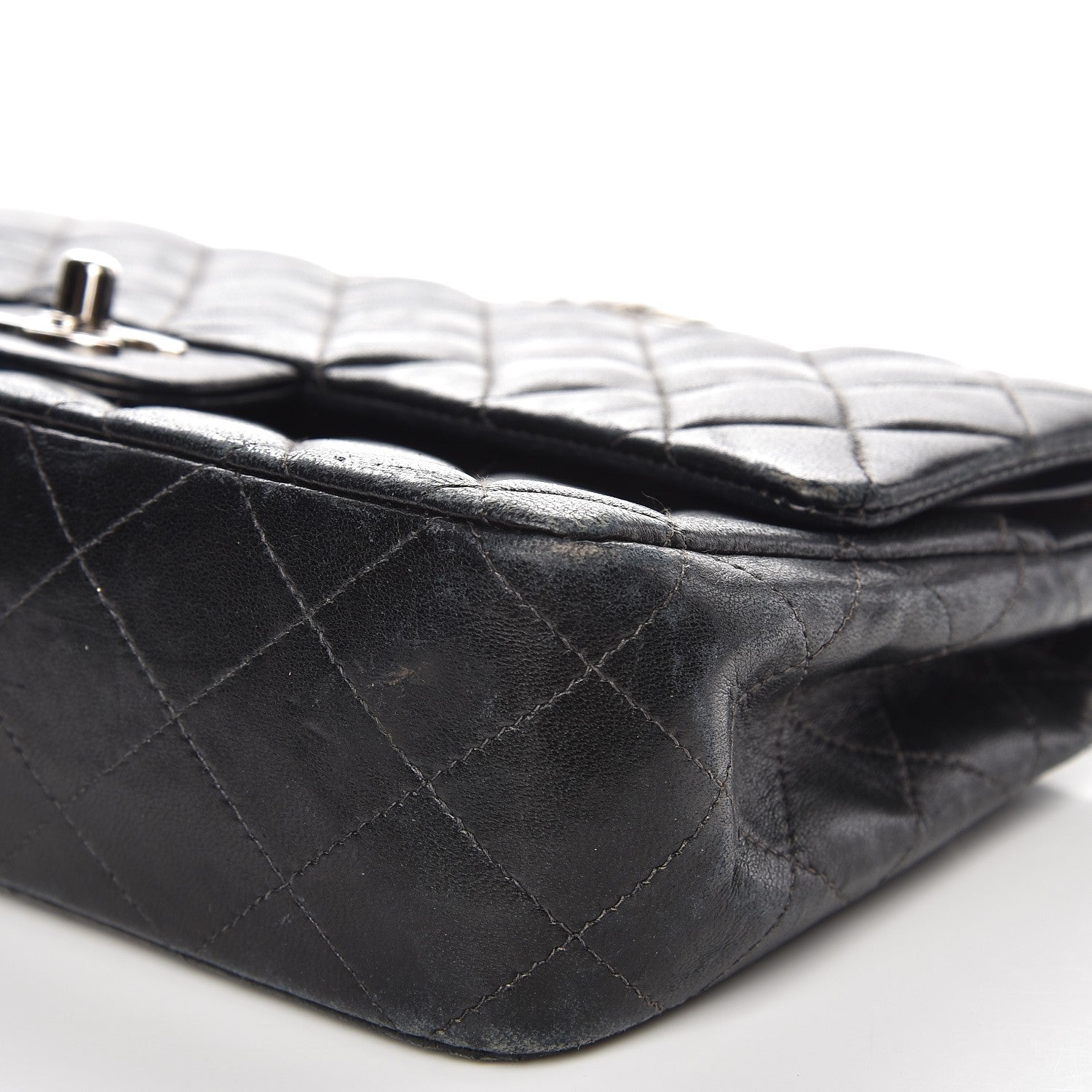 Chanel Lambskin Quilted Medium Double Flap Black 13 of 21
