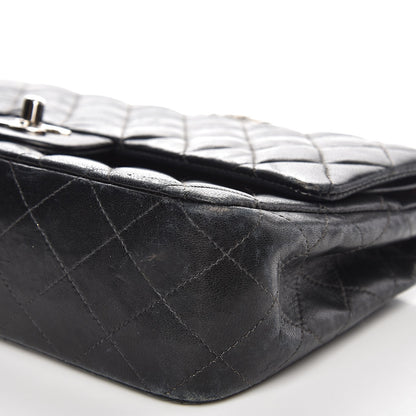 Chanel Lambskin Quilted Medium Double Flap Black 13 of 21