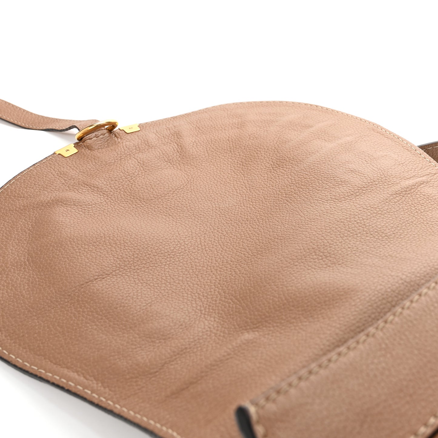 Calfskin Medium Marcie Round Crossbody Bag Nut