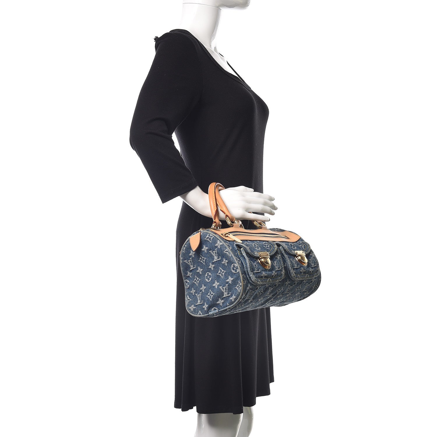 Louis Vuitton Monogram Denim Neo Speedy Blue 2 of 12