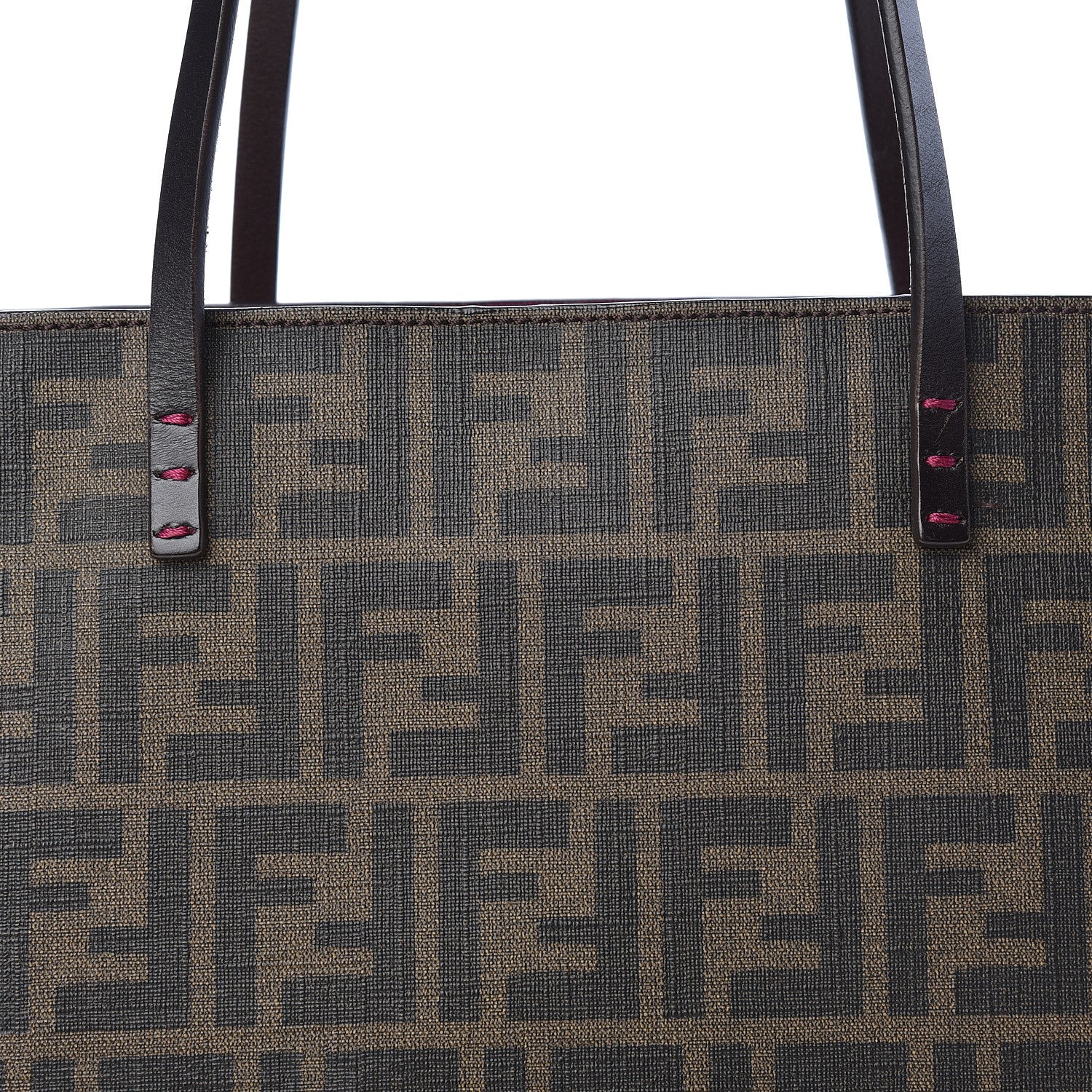 Fendi Zucca Spalmati Small Roll Tote Tobacco Fuxia 8 of 13