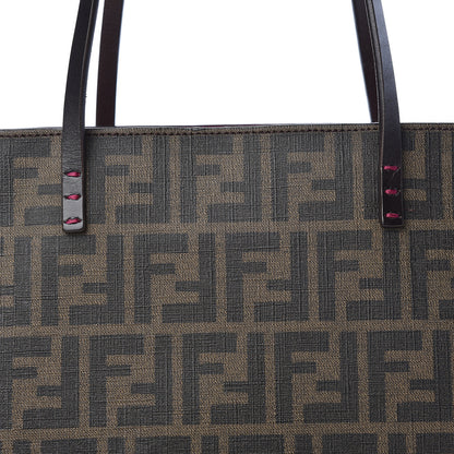 Fendi Zucca Spalmati Small Roll Tote Tobacco Fuxia 8 of 13