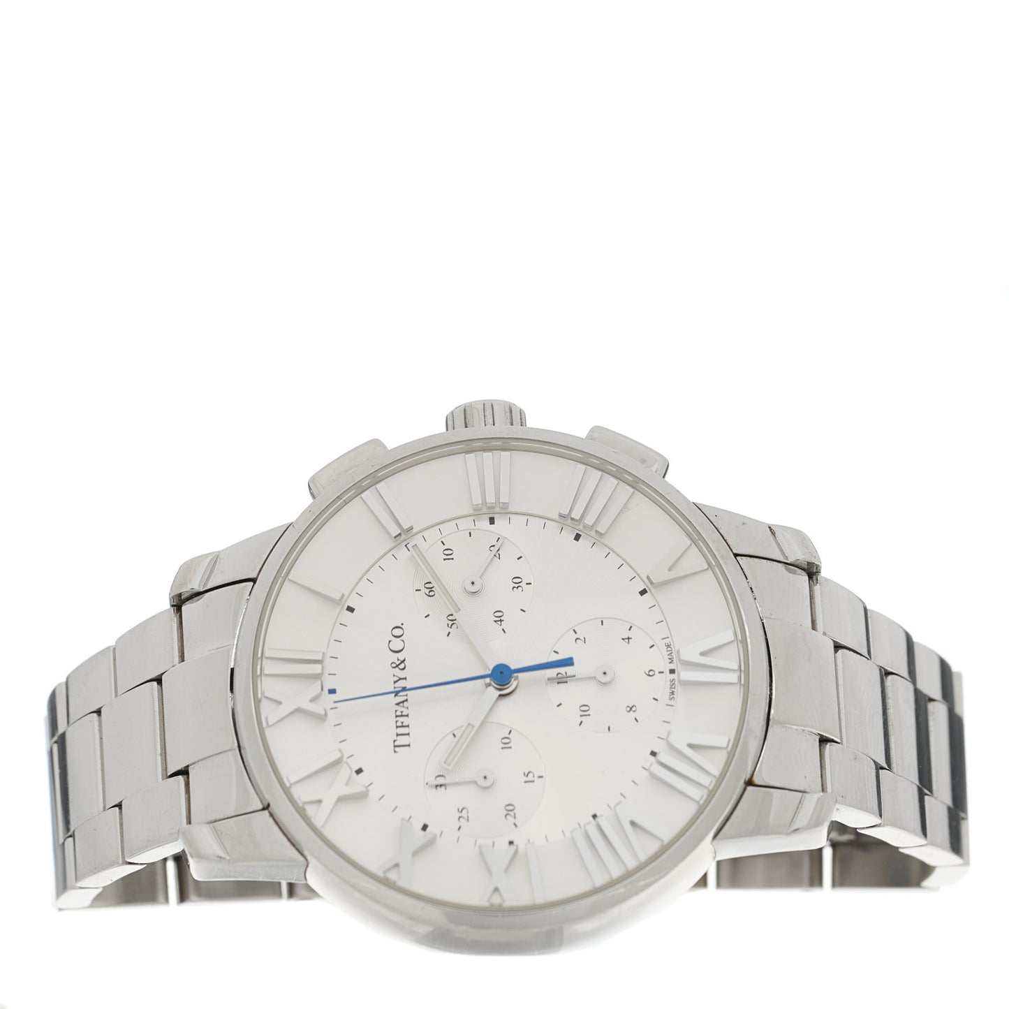 Stainless Steel 36mm Atlas Dome Chronograph Quartz Watch