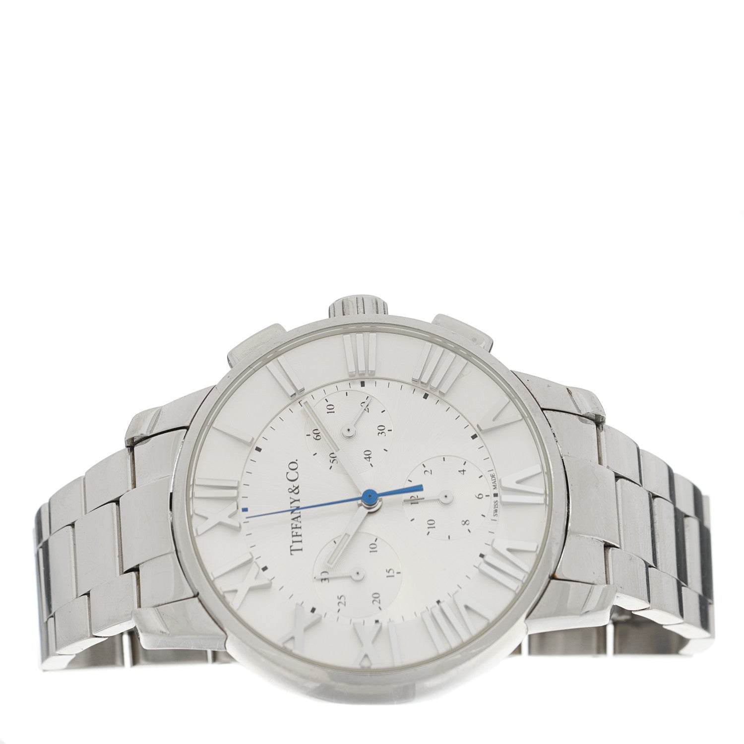 Tiffany Stainless Steel 36mm Atlas Dome Chronograph Quartz Watch 2 of 4