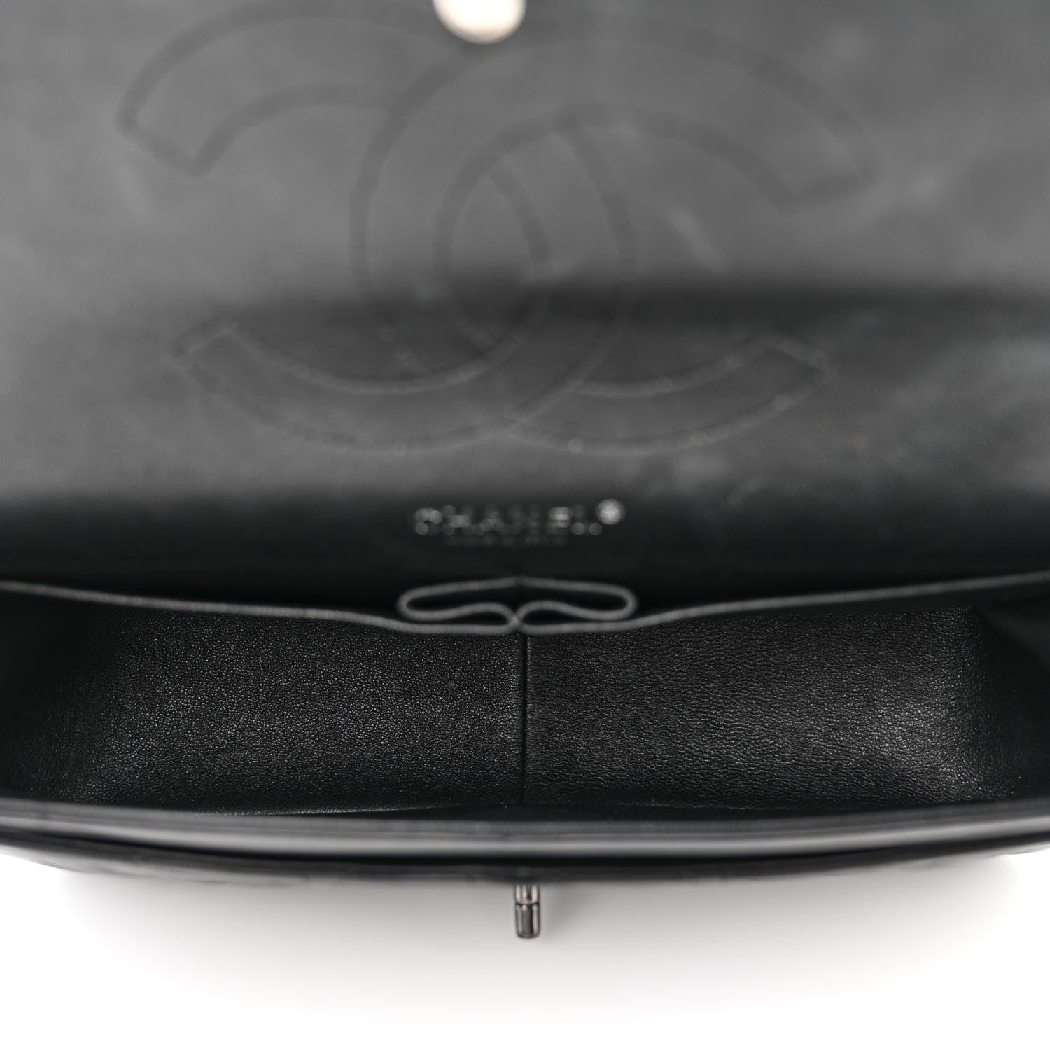 Chanel Crumpled Calfskin Quilted Jumbo Double Flap So Black 5 of 13