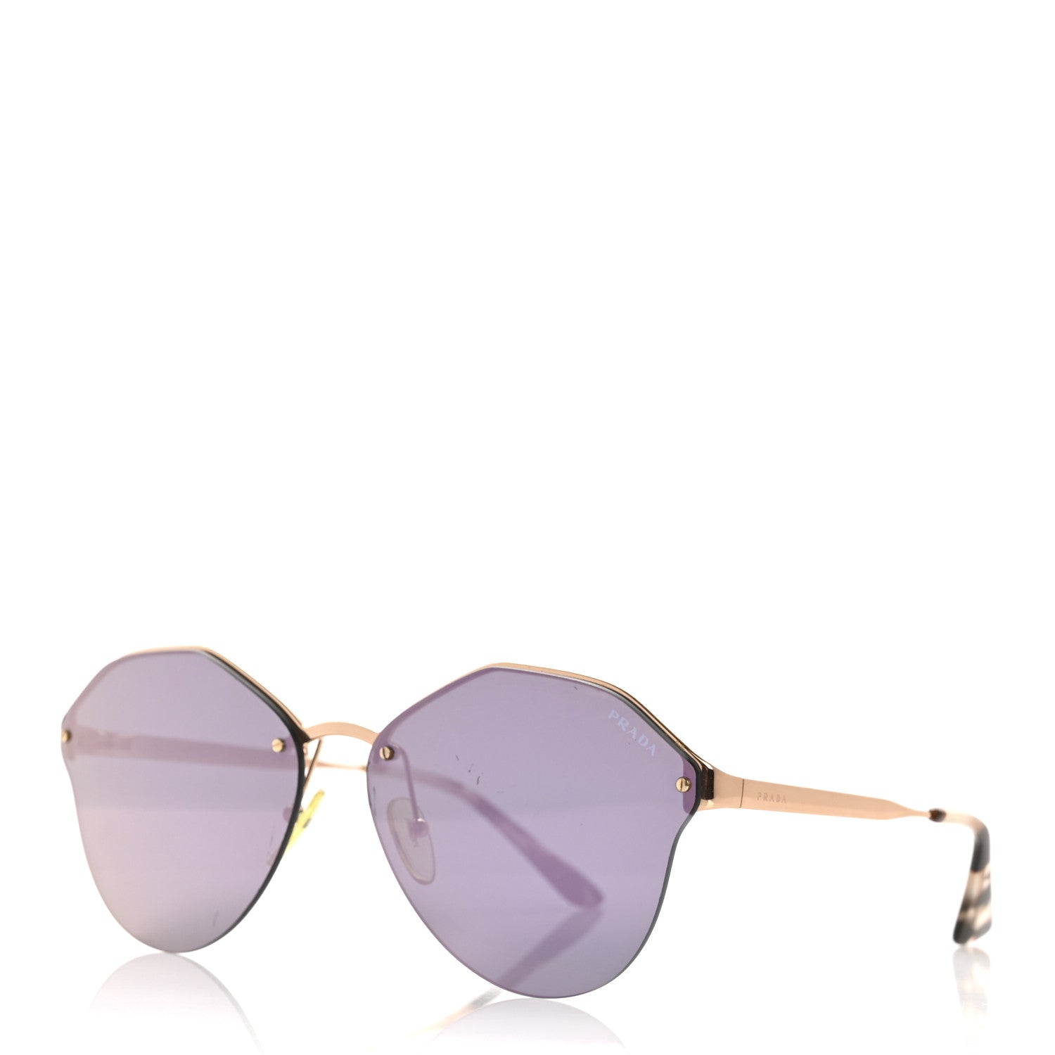 Prada Rimless Sunglasses SPR 64T Violet Gold 1 of 9