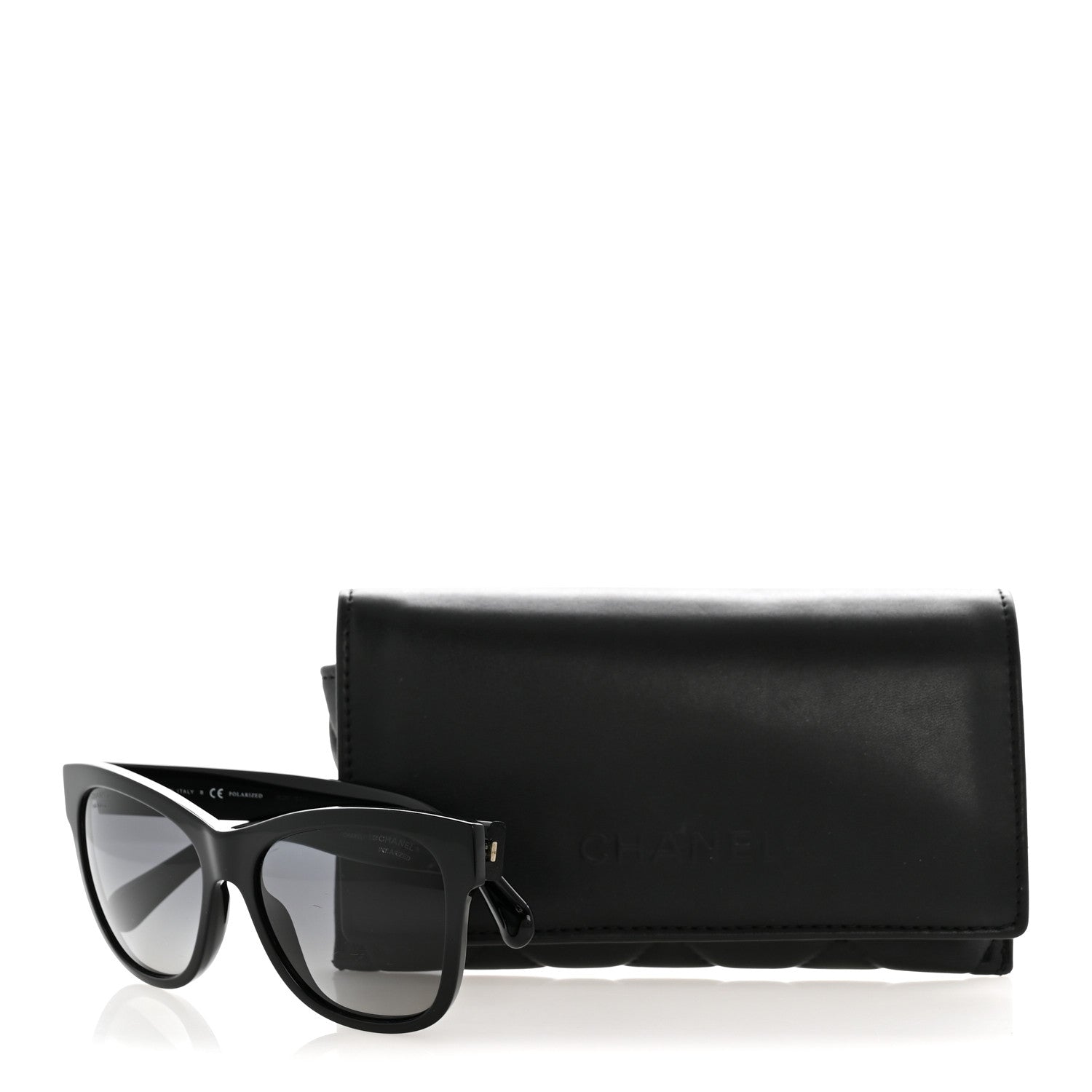 Chanel Acetate Polarized Square CC Sunglasses 5380 Black 8 of 8