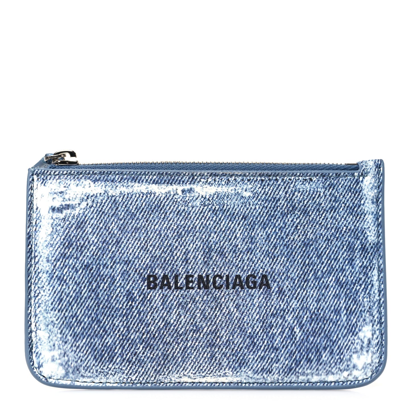 Denim Logo Large Cash Long Coin Card Blue