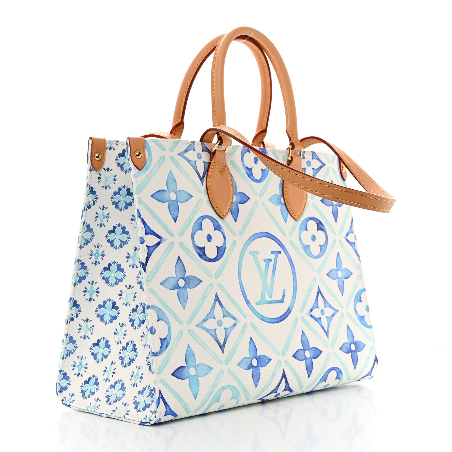 Louis Vuitton Monogram Tiles By The Pool Onthego MM Lagoon Blue 2 of 9