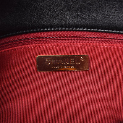 Chanel Goatskin Quilted Large 19 Flap Black 6 of 11
