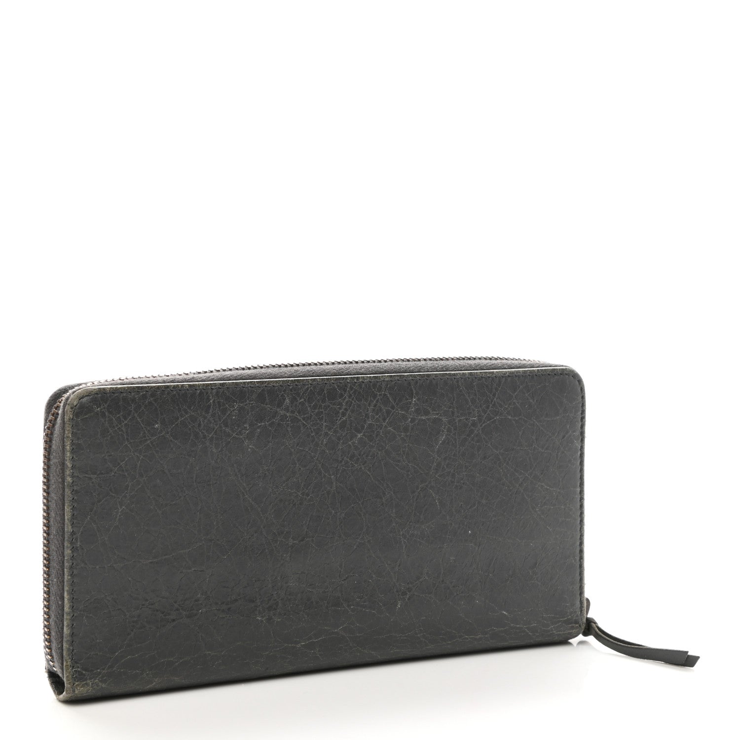 Balenciaga Agneau Classic Hardware Continental Zip Around Wallet Gris Tarmac 3 of 8