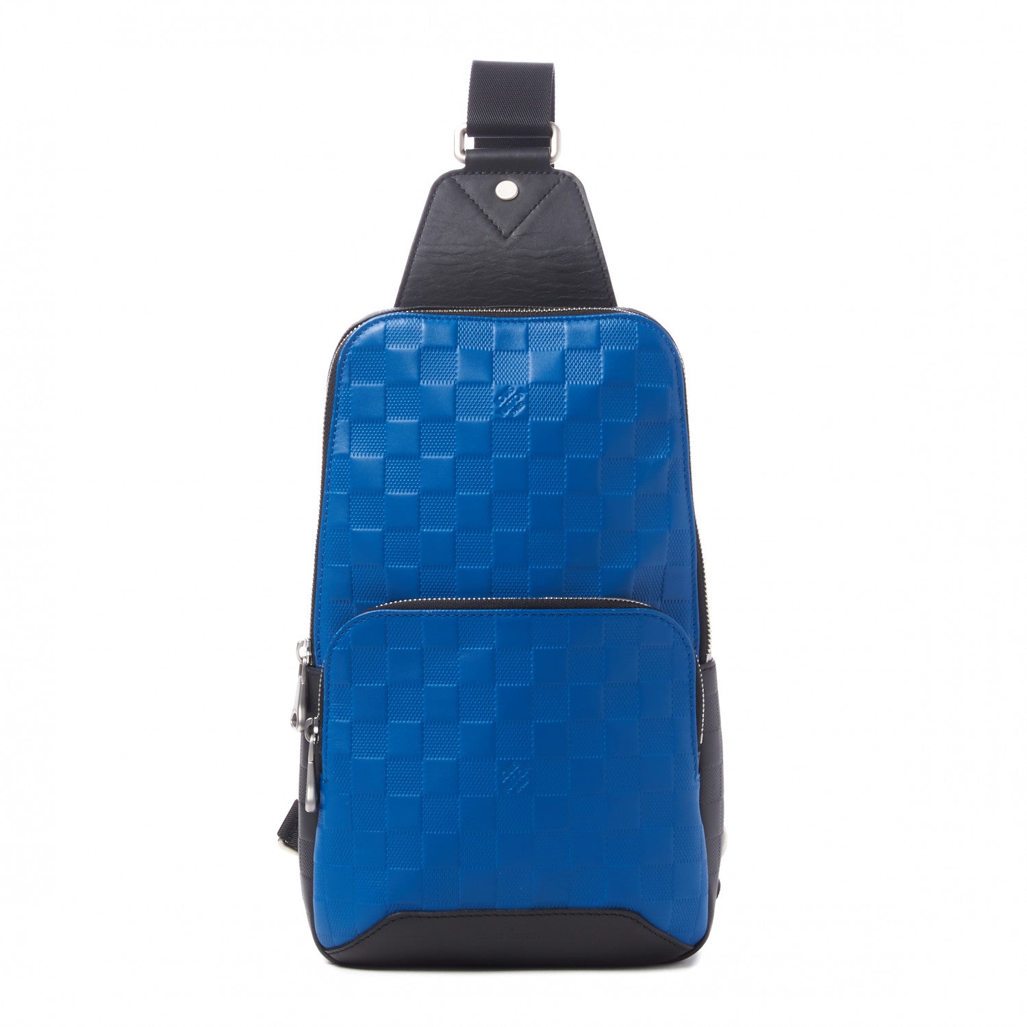 Louis Vuitton Damier Infini Avenue Sling Backpack Blue Black 1 of 8