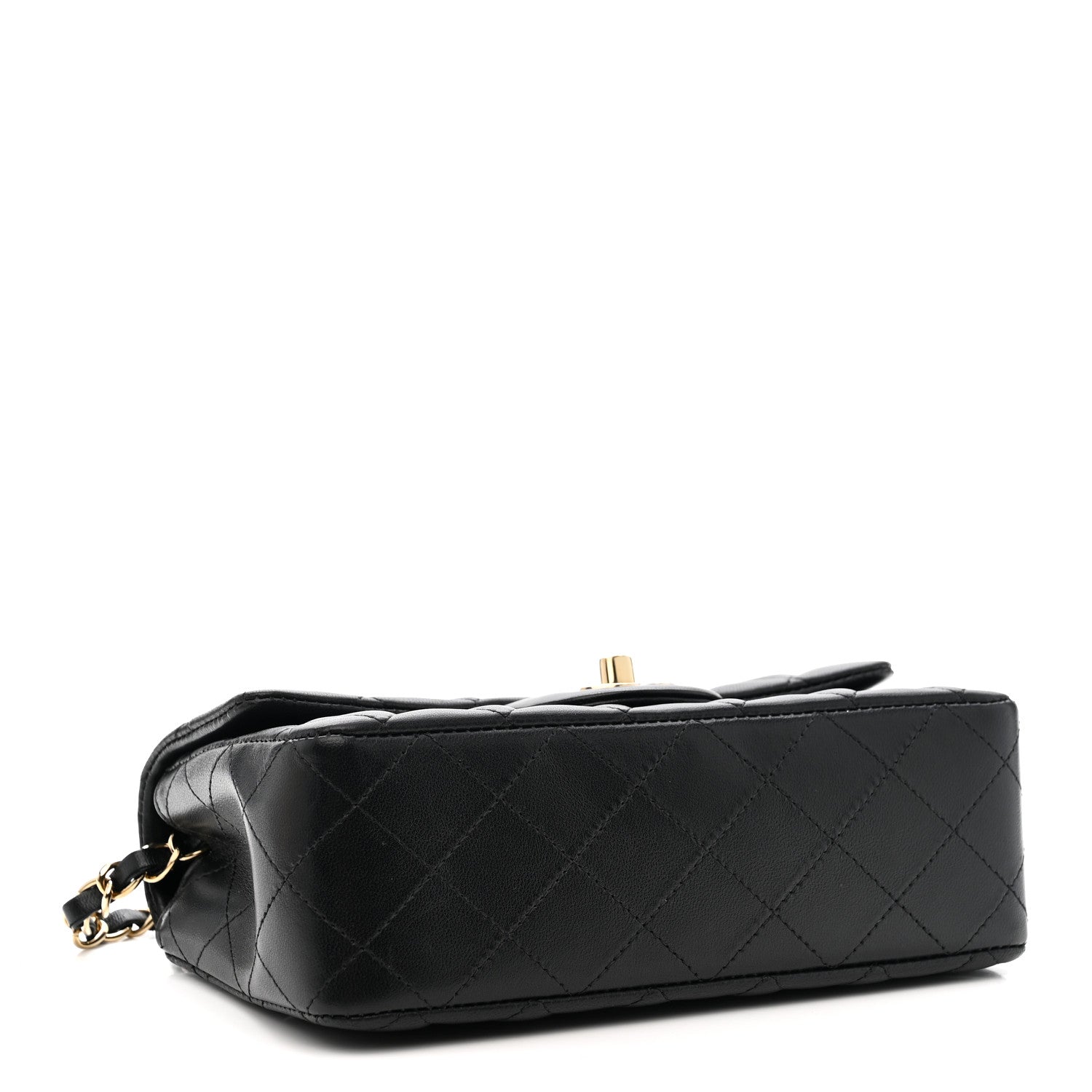 Chanel Lambskin Quilted Mini Rectangular Flap Black 1850177