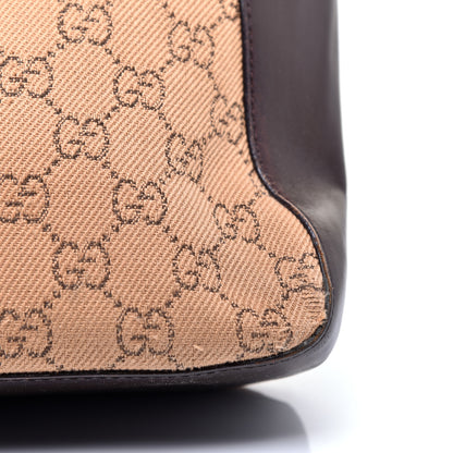 Gucci Denim Monogram Tote Dark Brown 10 of 11