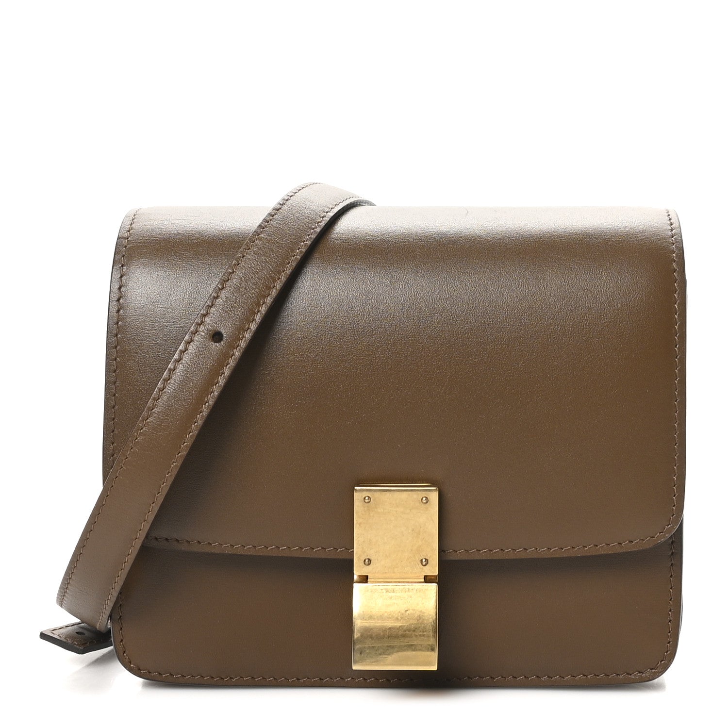 Celine Box Calfskin Small Classic Box Flap Bag Camel 1762878