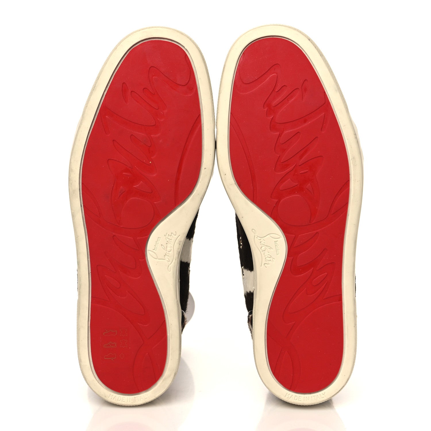 Christian Louboutin Calf Hair Animal Print Rantus Orlato Flat Sneakers 38.5 Multicolor 7 of 8
