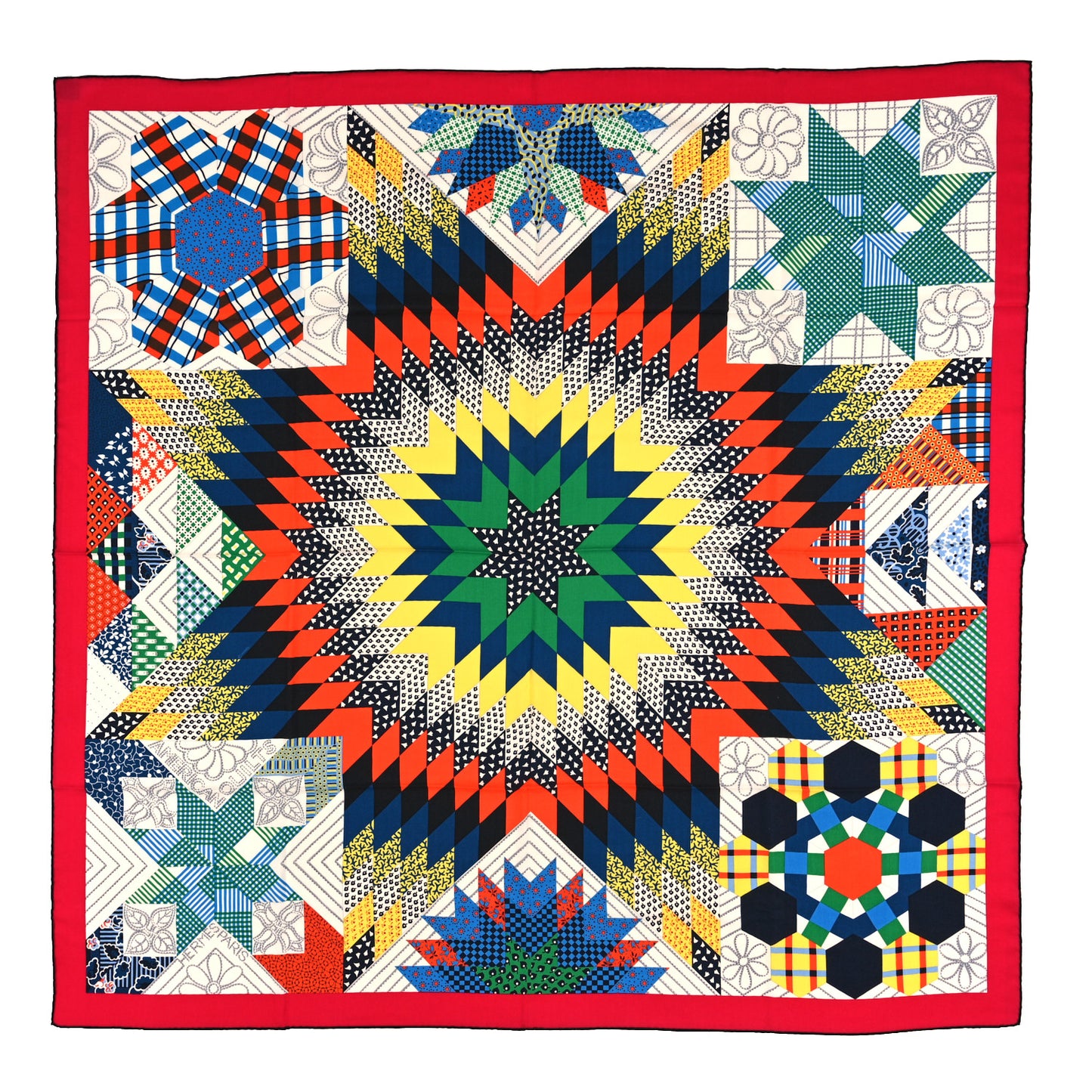 Cashmere Silk American Quilts Shawl 140