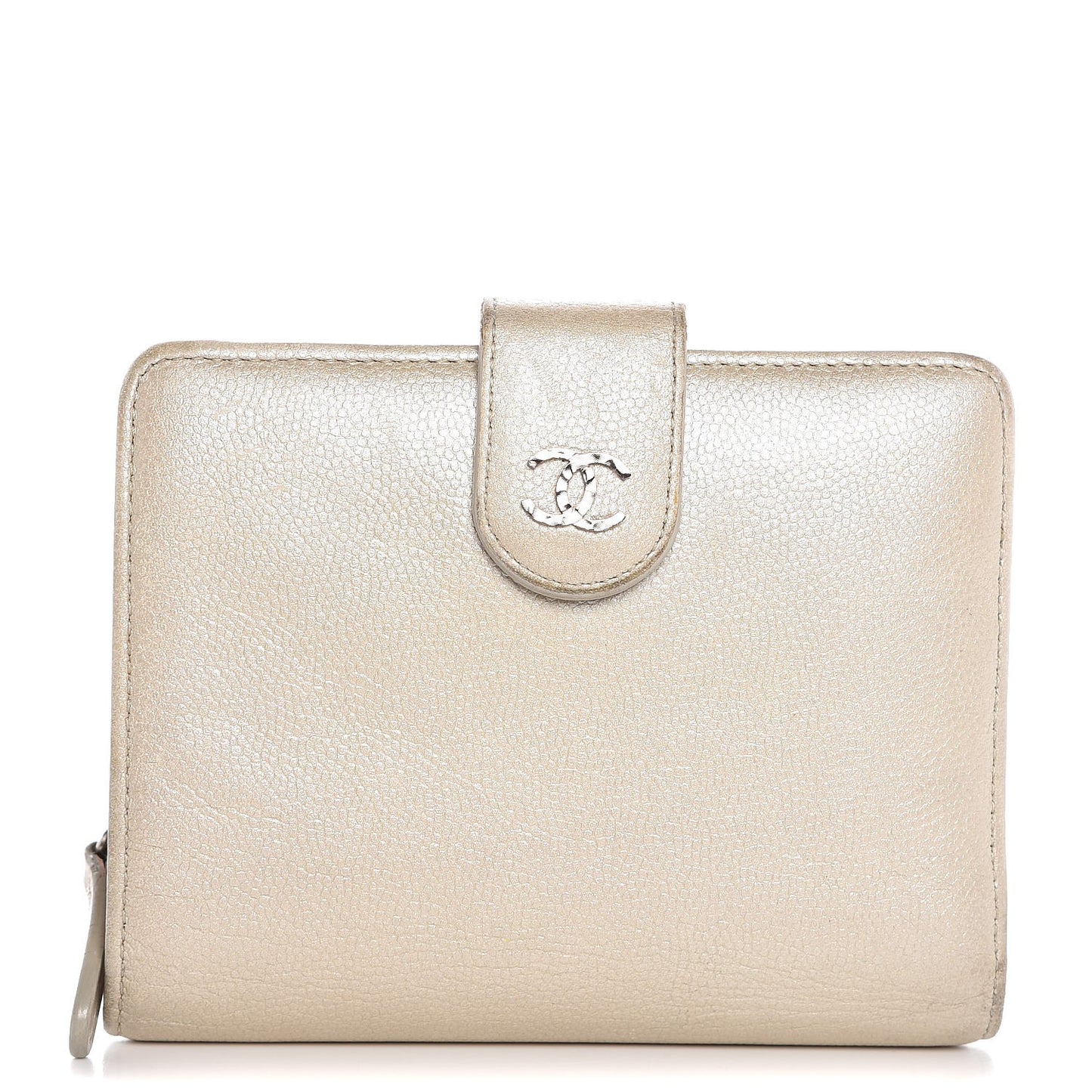 Caviar Sevruga French Compact Wallet White