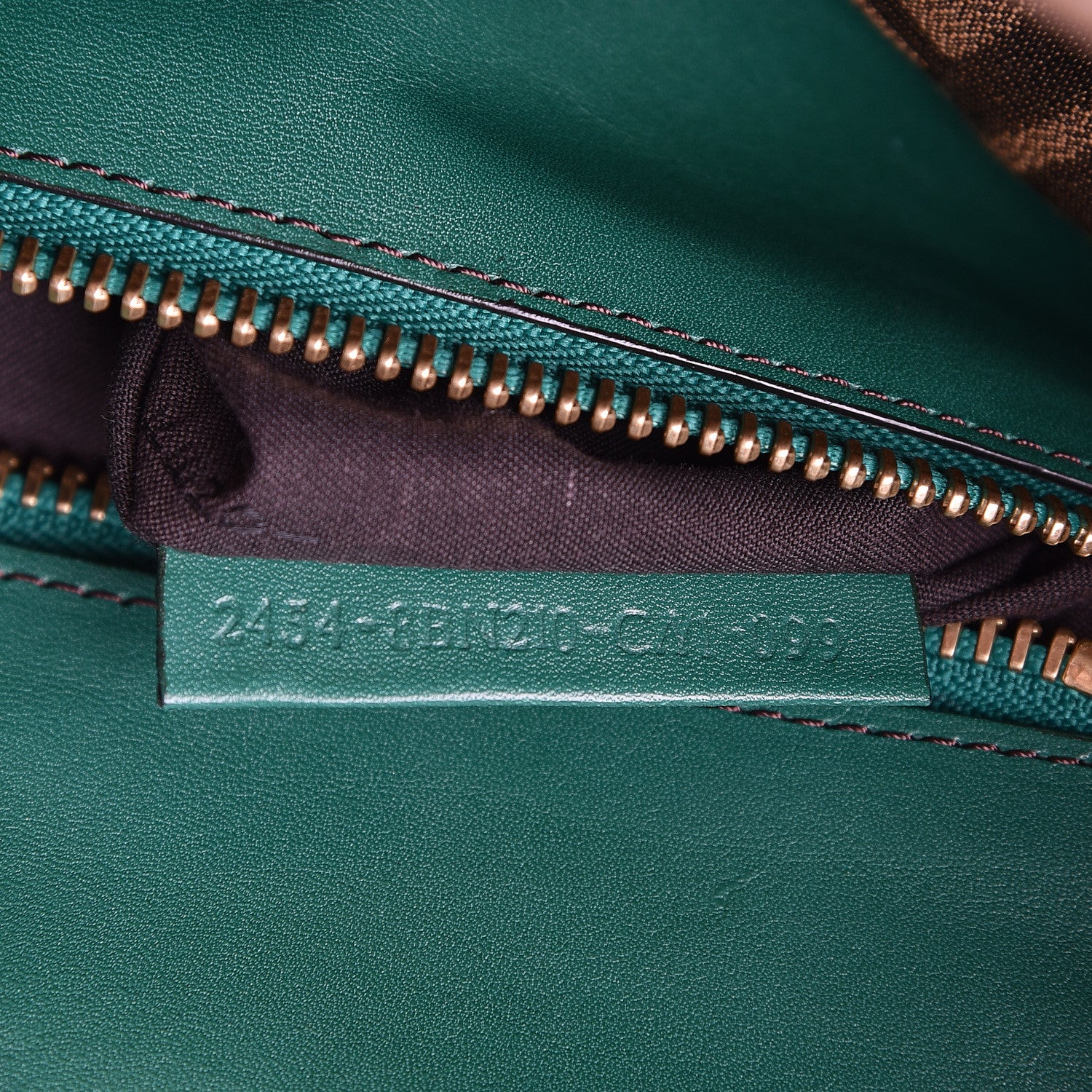 Fendi Buffalo Vitello Large Peekaboo Iconic Satchel Tobacco Verde 9 of 29