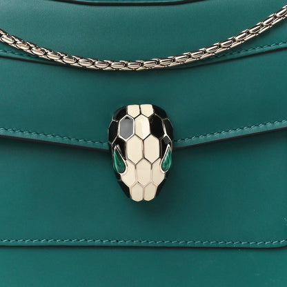 Bulgari Calfskin Serpenti Forever Shoulder Bag Emerald Green 12 of 15