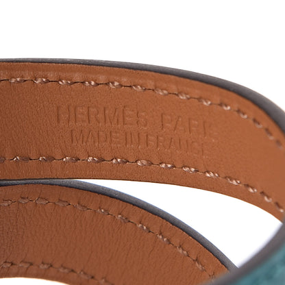 Hermes Epsom Rivale Double Tour Bracelet S Bleu Paon 6 of 6