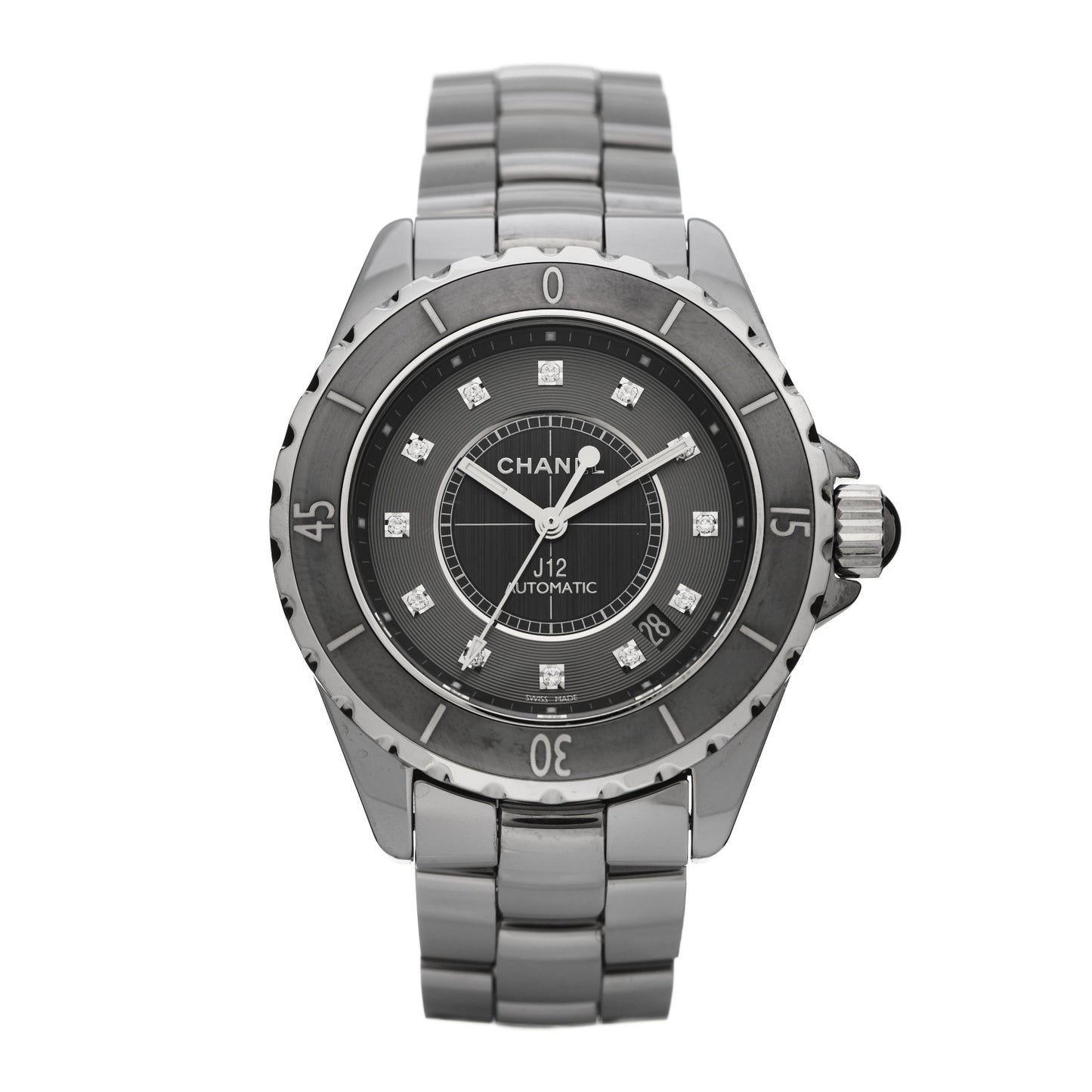 Titanium Ceramic Diamond 38mm J12 Automatic Watch