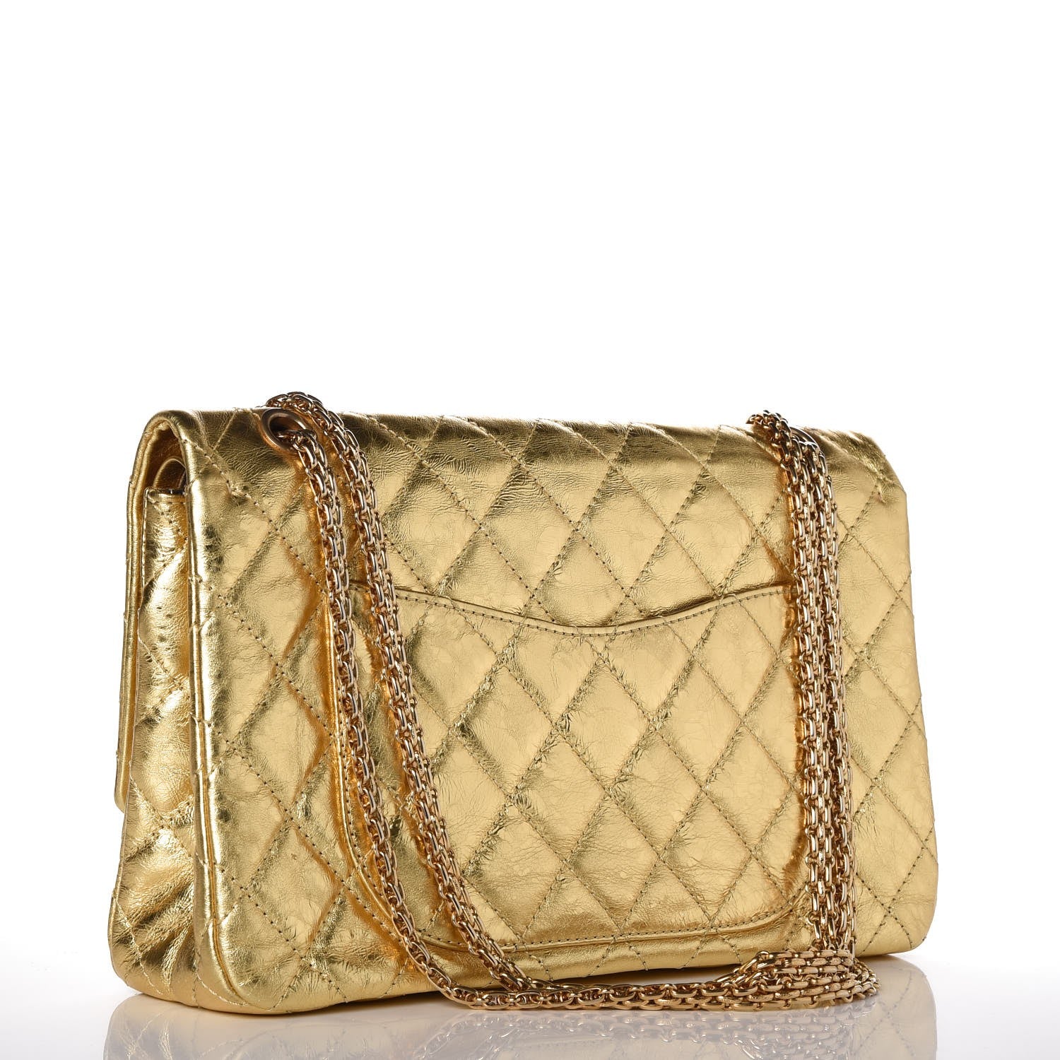 Chanel Metallic Aged Calfskin Quilted 2.55 Reissue 227 Flap Gold 3 of 9