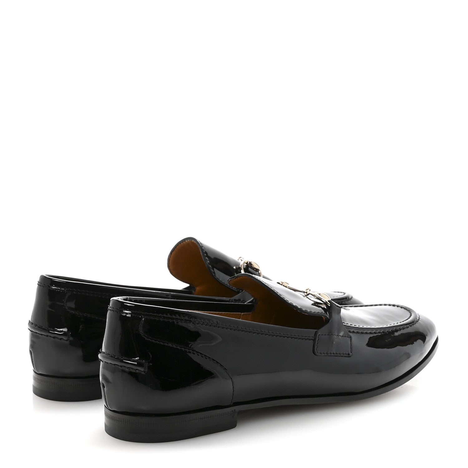 Gucci Patent Womens Jordaan Loafers 40 Black 5 of 10