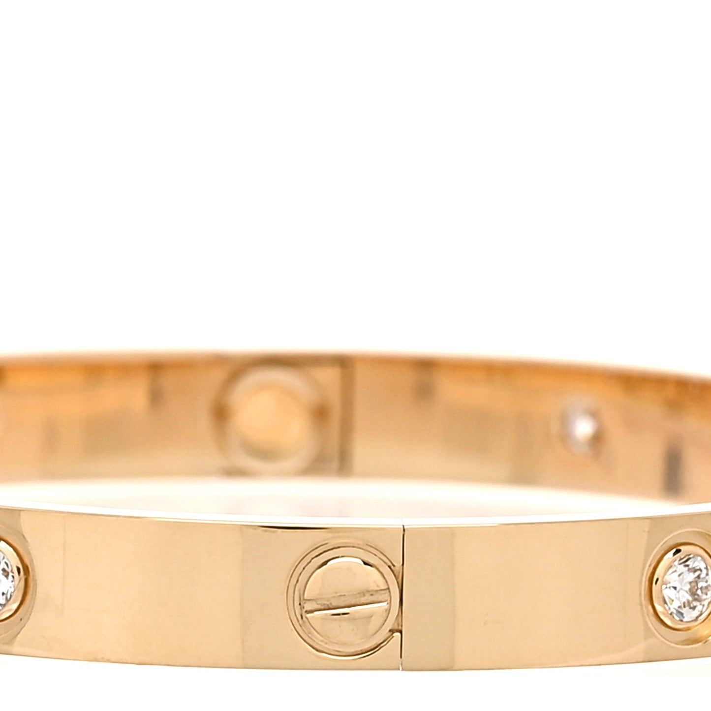18K Yellow Gold 10 Diamond LOVE Bracelet 17