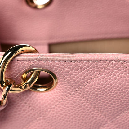 Chanel Caviar Quilted Petit Shopping Tote PST Pink 17 of 24