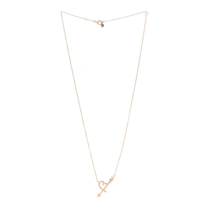 Tiffany 18K Rose Gold Paloma Picasso Heart and Arrow Pendant Necklace 3 of 6