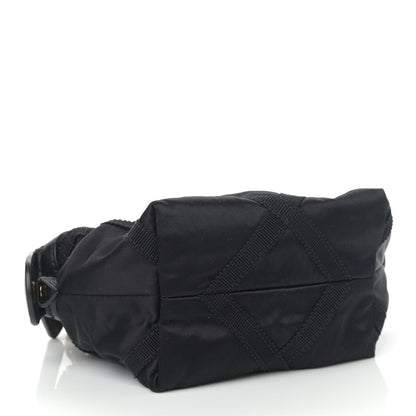 Chanel Nylon Grosgrain Quilted Lifestyle Clutch with Chain Black 4 of 10