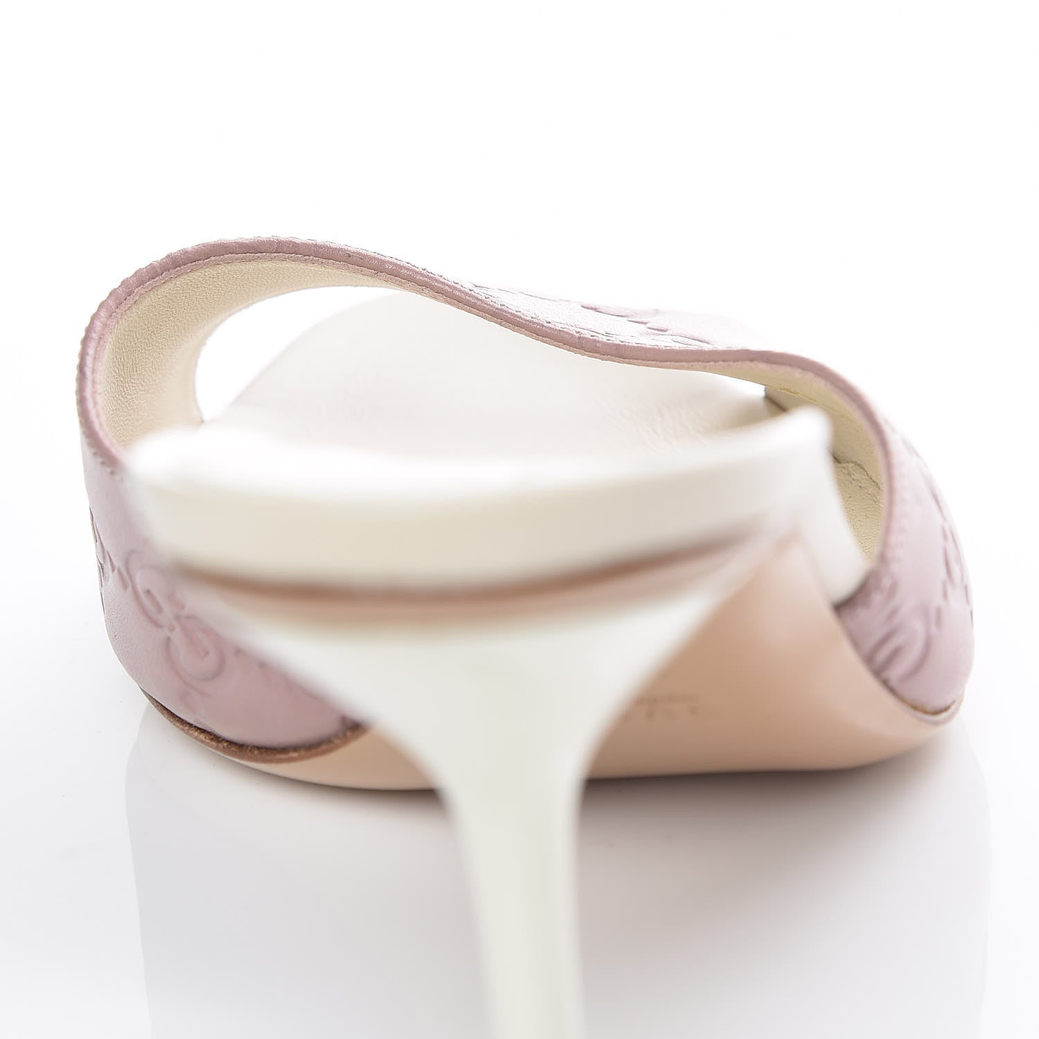 Gucci Guccissima Mid Heel Slides 37.5 Dusty Pink 13 of 13