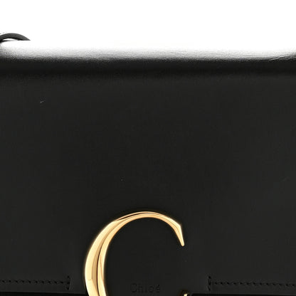 Chloe Shiny Calfskin Suede Small C Double Carry Black 8 of 13