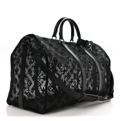 Louis Vuitton Monogram See Through Keepall Bandouliere 50 Black 2 of 8