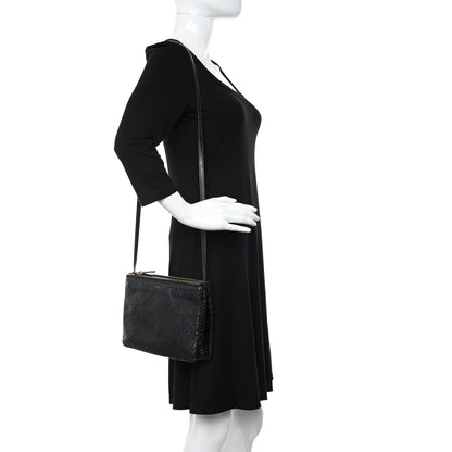 Celine Shiny Goatskin Large Trio Crossbody Bag Black 2 of 12