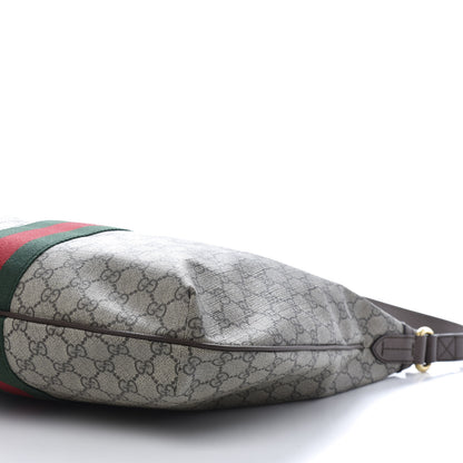 Gucci GG Supreme Monogram Web Ophidia Half Moon Hobo Brown 7 of 11