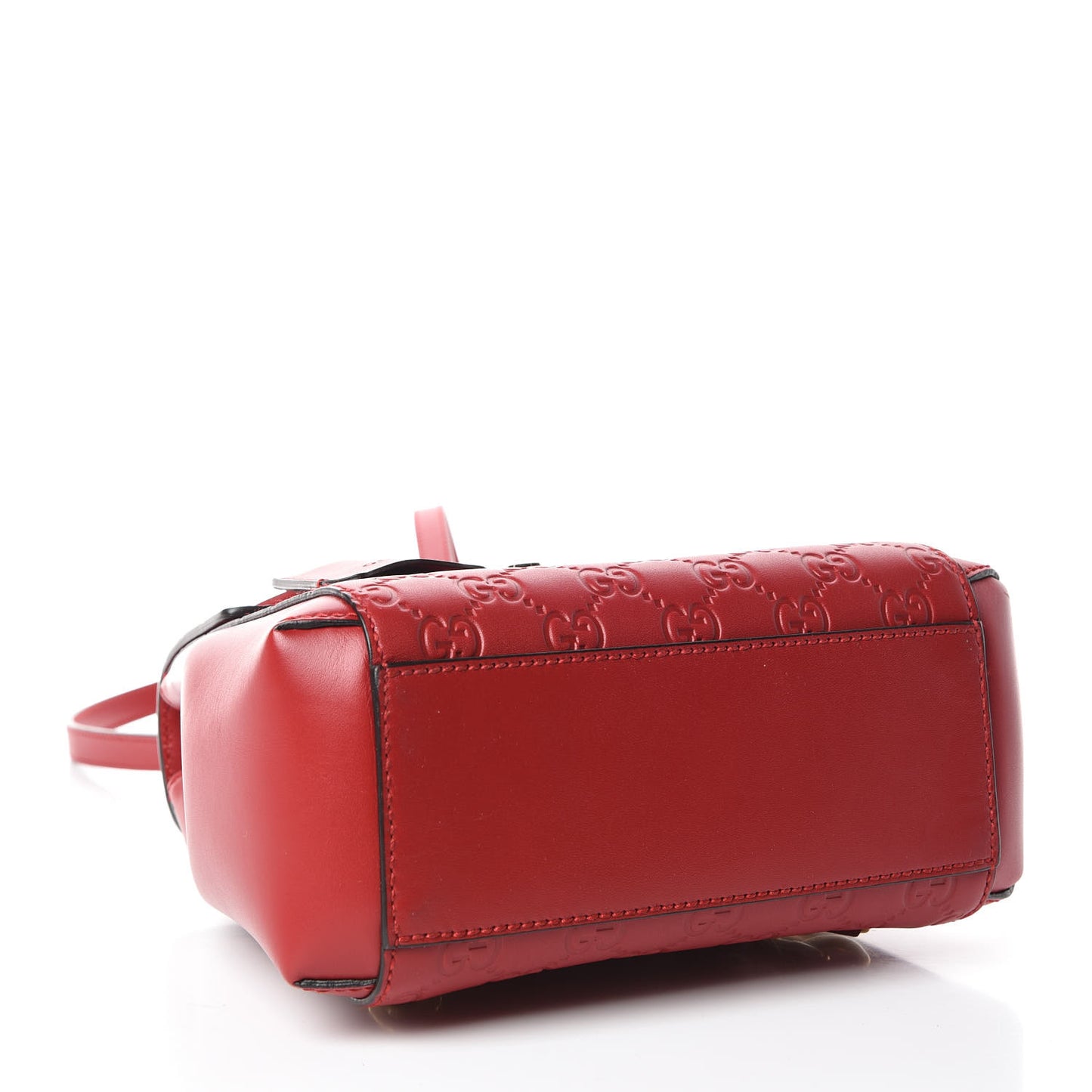 Guccissima Signature Padlock Backpack Hibiscus Red