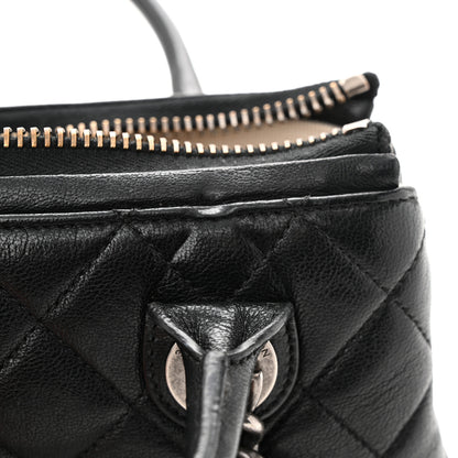Chanel Shiny Sheepskin Quilted Small Shopping Tote Black 15 of 15