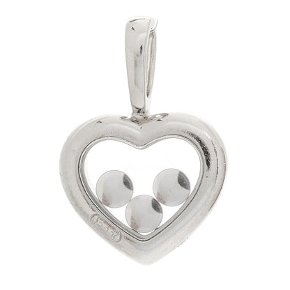 Chopard 18K White Gold 3 Happy Diamonds Icons Heart Pendant 3 of 4