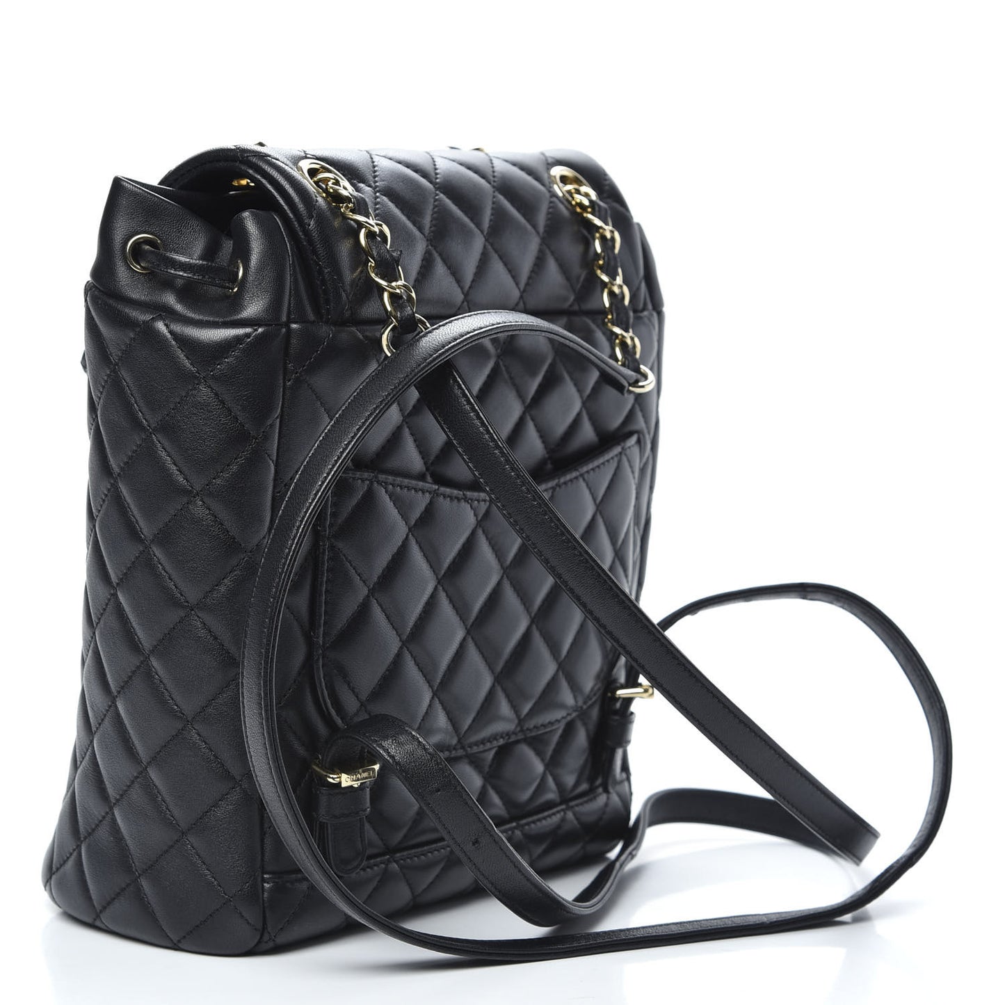 Calfskin Quilted Small Urban Spirit Backpack Black