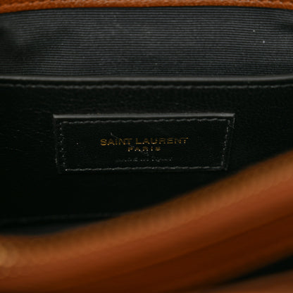 Saint Laurent Sheepskin Matelasse Chevron Monogram Medium College Bag Brick 7 of 10