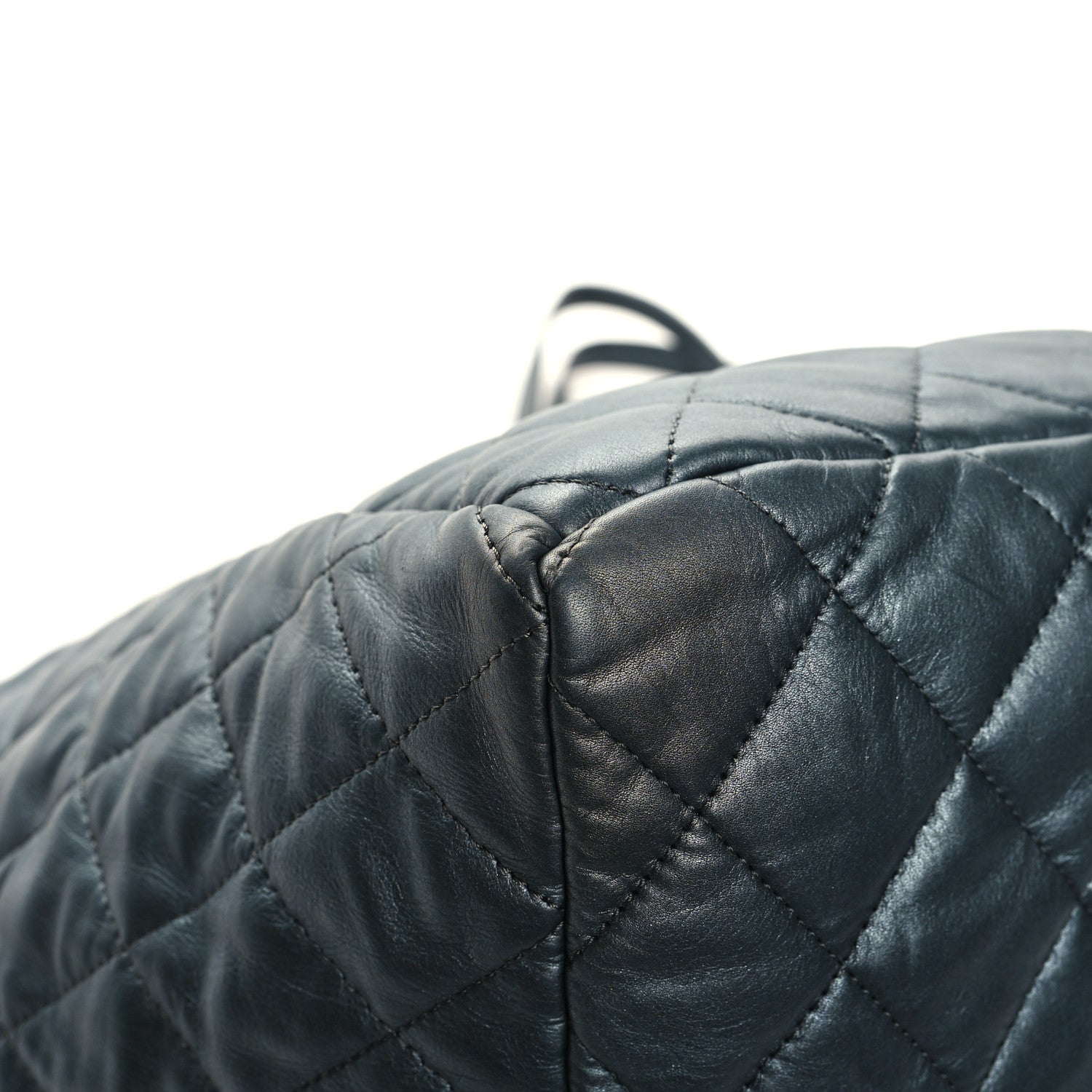 Chanel Metallic Lambskin Quilted Large Week End on Mars Tote Dark Grey 12 of 15