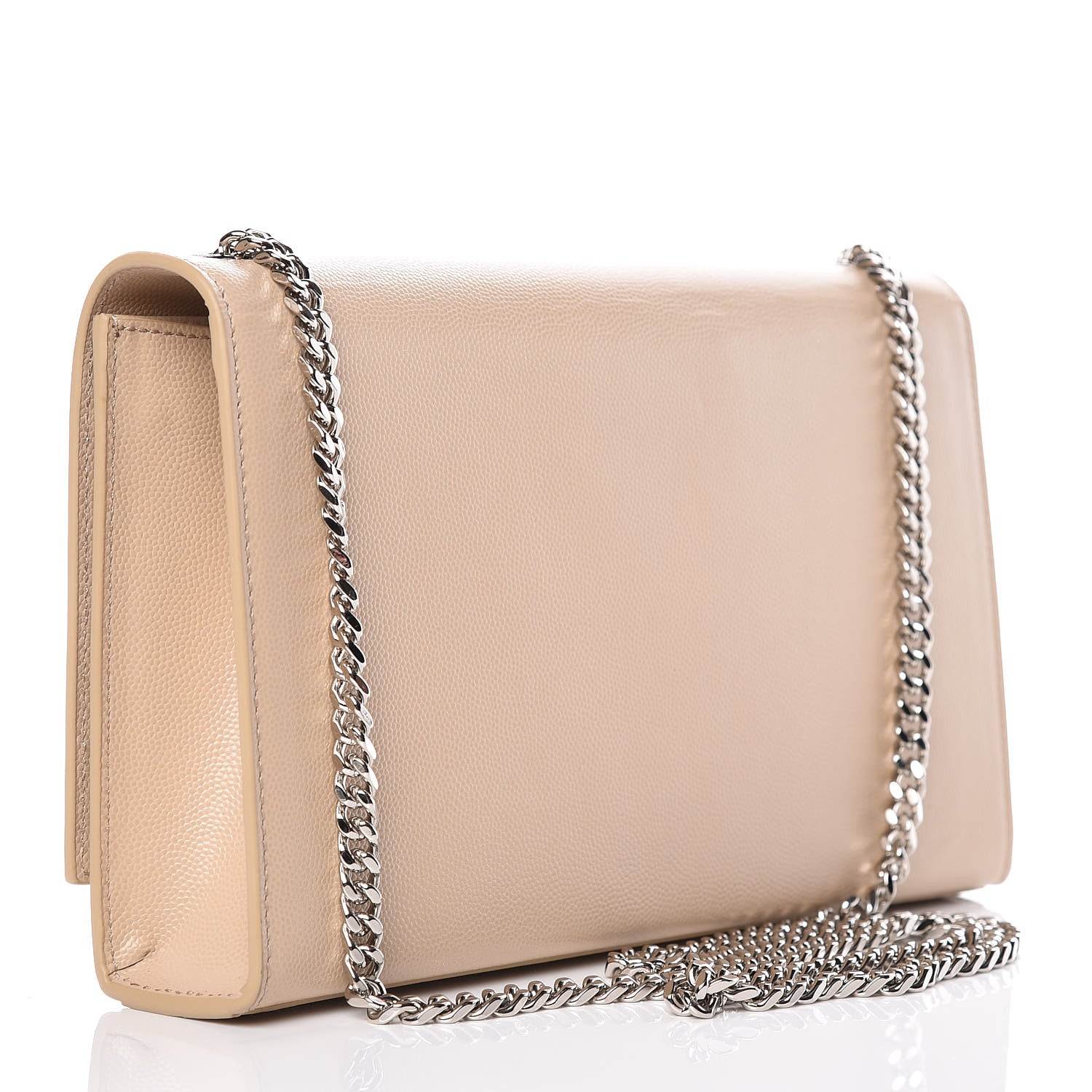 Saint Laurent Grain De Poudre Medium Monogram Kate Satchel Nude Powder 3 of 10