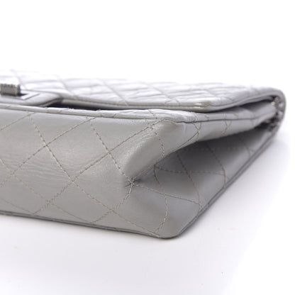 Chanel Metallic Aged Calfskin Quilted 2.55 Reissue 226 Flap Silver 9 of 13