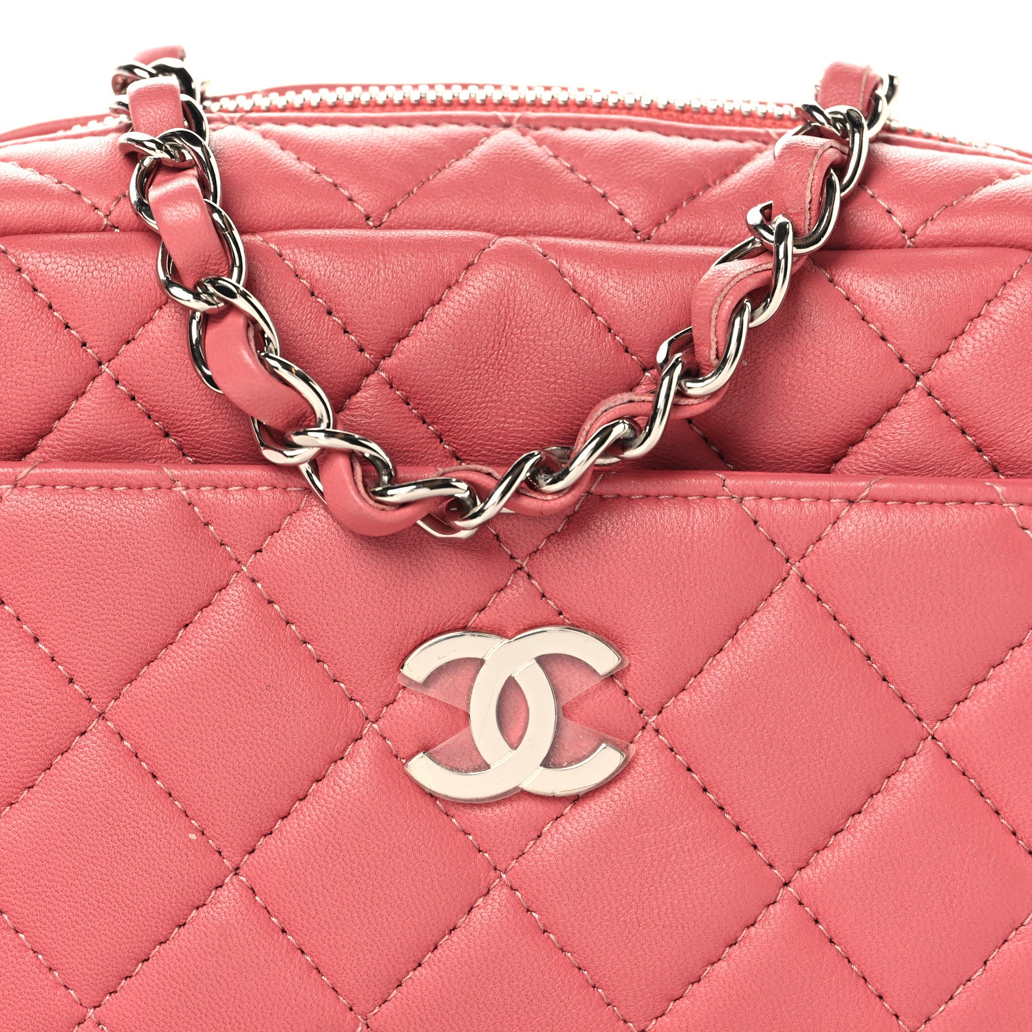 Chanel Lambskin Quilted Small Timeless Camera Case Pink 8 of 10