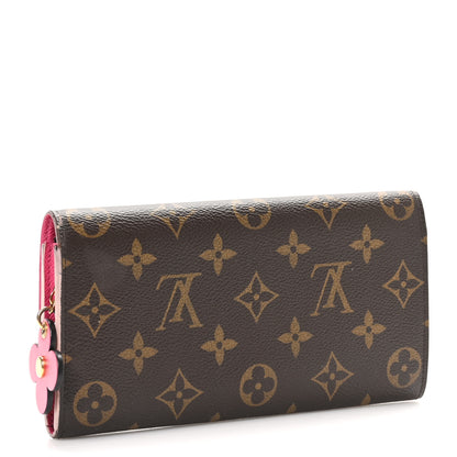 Louis Vuitton Monogram Bloom Flower Emilie Wallet Fuchsia 3 of 7